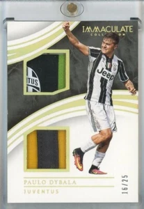2017 Paulo Dybala /25 Panini Immaculate Brace Material Dual Patch SP #BR-PD - Picture 1 of 2