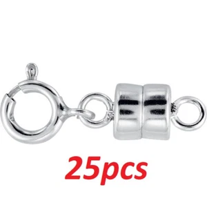 (25) 4,5 mm DIMINUTO CIERRE MAGNÉTICO de plata esterlina 1/2" Extensor Anillo de Resorte de 5 mm EE. UU. - Imagen 1 de 8