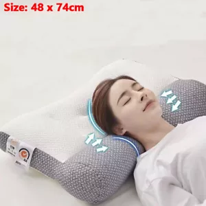 Ergonomic Pillow Adjustable Contour Orthopedic Neck Pain Cervical Bed Pillow AU - Picture 1 of 11