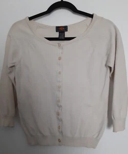 Route 66 Crop Sweater Womans Size S Cream 3/4 Sleeve - Picture 1 of 5