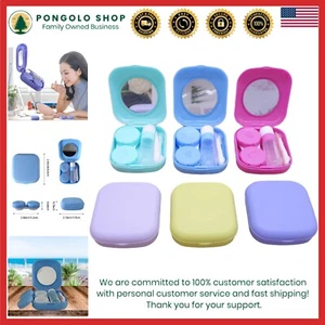 6 Pack Contact Lens Case Kit All-In-One Travel Storage Mirror Tweezers - Picture 1 of 9