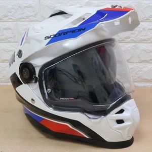 Scorpion ADF-9000 Air Motorcycle Helmet - Desert White / Blue / Red - L: 59 - 60 - Picture 1 of 11
