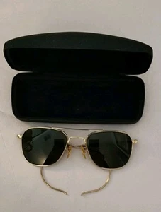 Vintage American Optical Aviator Sunglasses 6 1/2 Made In The USA Cable Temple  - Picture 1 of 14