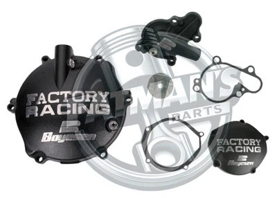 Yamaha YZ125 1998-2004 negro Boyesen embrague y cubierta de encendido con kit de bomba de agua Foto 1 de 4