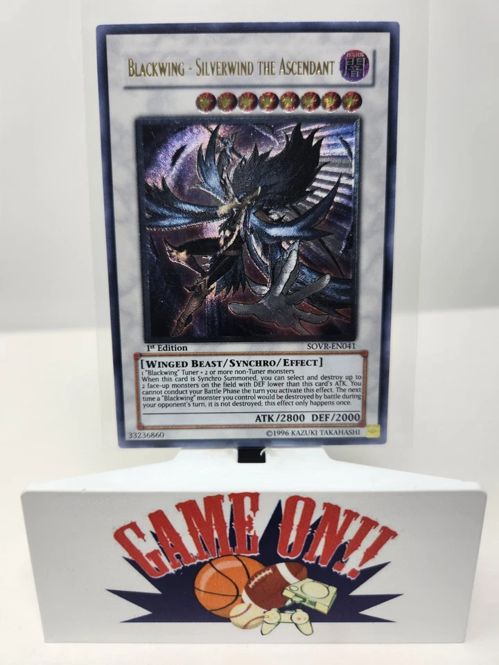 YuGiOh Blackwing Silverwind Ascendant SOVR-EN041 1st Edition Ultimate Rare NM - Image 1 of 4