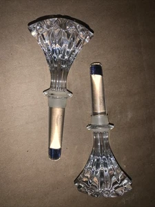 Marquis by Waterford Pair of Lead Crystal Wine Stoppers Brookside - Picture 1 of 5
