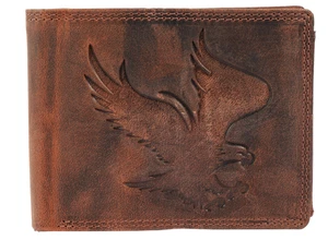 Cartera de cuero acento protección RFID cuero auténtico cartera monedero águila 5 - Imagen 1 de 3