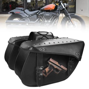 Fits For Harley softail VROD Universal Saddle bag Tool Side bag Storage Luggage - Picture 1 of 3