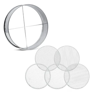 Stainless Steel Garden Sieve Riddle with 5 Interchangeable Mesh for Soil Sifter - Picture 1 of 7