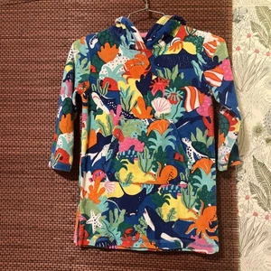 Boden towelling throw on hooded bright colourful animals swim beach 5-6 - Picture 1 of 4