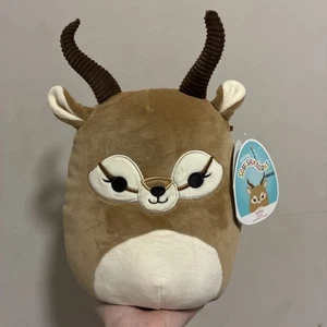 NWT Squishmallows 8” ADILA Antelope w Horns 2021 Claire’s Brown Soft Plush Toy - Picture 1 of 3