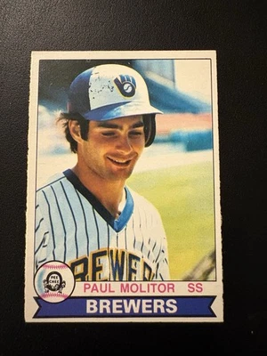 Tarjeta de béisbol 1979 Topps #24 Paul Molitor vintage Milwaukee Brewers ¡NÍGIDA CASI NUEVA/COMO NUEVA! Foto 1 de 3