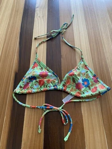 Urban Outfitters Womens Green Floral Bikini top Size XS - Picture 1 of 5