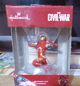 2018 Hallmark Marvel Captain America Bürgerkrieg Iron Man Weihnachtsschmuck Neu im Karton! - Bild 1 von 2