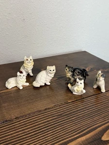Konvolut Vintage Katze Kätzchen Hund Figuren China handbemalt Schmuck - Bild 1 von 10
