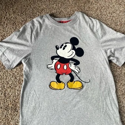 Camiseta Única Disney Mickey Mouse Niños - Gris y Rojo Unisex 3D Fieltro Sensación Foto 1 de 4
