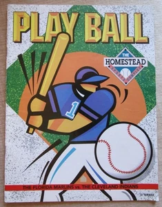 Florida Marlins/Cleveland Indians - Play Ball Program Homestead Hurricane Andrew - Picture 1 of 3