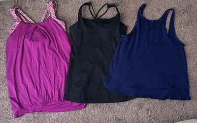 LULULEMON Lot of 3 Activewear Tops Tank Racerback Womens Size 6 - Image 1 of 4