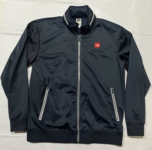 VINTAGE The North Face Men’s XL Windbreaker Track Jacket Warm Up Navy Blue Hood - Picture 1 of 12