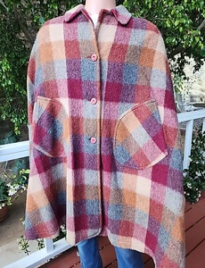 Poncho Abrigo Lana Studio CLUB 4H Talla XL Mujer - Imagen 1 de 18