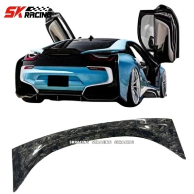 New Style Forged Carbon Fiber Rear Trunk Spoiler Wing For 2014-2018 BMW i8 Coupe - Image 1 of 4