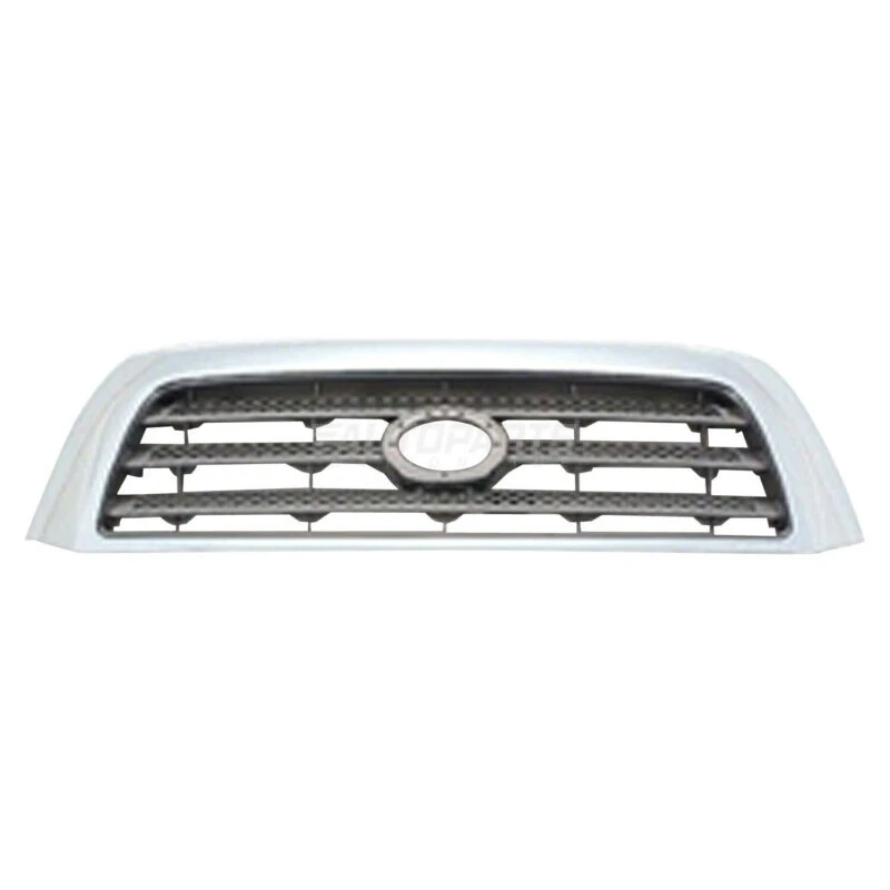New Front Grille Silver Gray With Chrome Frame Fits 2007-2009 Toyota Tundra - Image 1 of 1