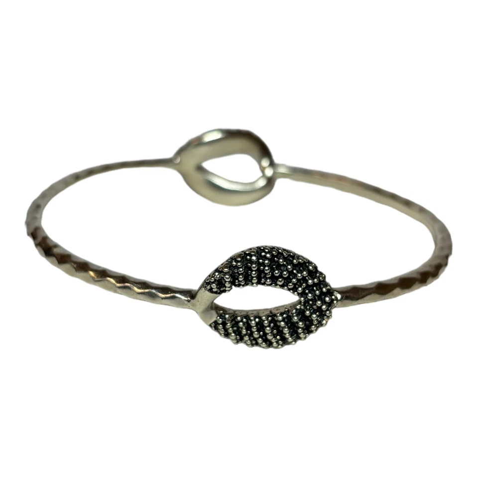 Michael Dawkins Sterling Silver Hammered Starry Night Bangle Bracelet 7 in - Image 1 of 4