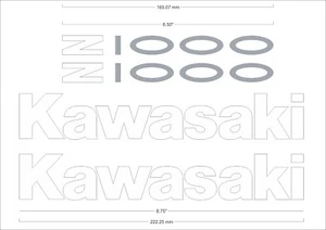 Adesivi Kawasaki Z1000, moto moto BIANCO/ARGENTO - Foto 1 di 4