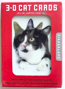 3-D GATOS CARTAS LENTICULARES 3D EFECTOS ESPECIALES BARAJA COMPLETA CON BROMISTAS DE PERRO - Imagen 1 de 4