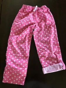 Hanna Andersson girls 140 10-12 pink white polka dot capri pants - Picture 1 of 5