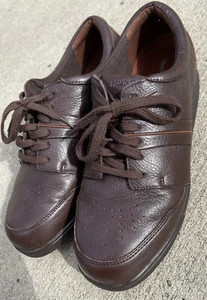 brown leather hush puppies size 11W - Picture 1 of 8