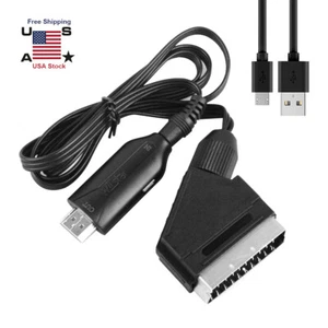 SCART to HDMI Converter Cable SCART HDMI OLD DVD TO HD TV Video Adapter Cable - Picture 1 of 11