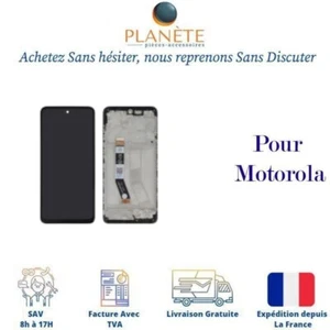Ecran LCD Complet Noir Avec Châssis Pour Motorola Moto G73 5G - Photo 1 sur 1