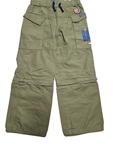 H&M Green Lightweight Cargo Pants Elastic Waist/Turn to Shorts Size 7/8 - Picture 1 of 6