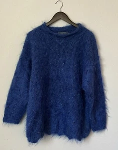Icelandic Design Sweater, Blue W. Multi Colored Spots - Picture 1 of 3