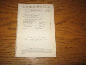 1874 Living Age T.H. Huxley, Alfred Austin, Carnivorous Plants, William Black  - Imagen 1 de 1