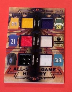 MICHAEL JORDAN KOBE BRYANT KEVIN GARNETT PENNY HARDAWAY HILL JERSEY CARD #d16/30 - Picture 1 of 3