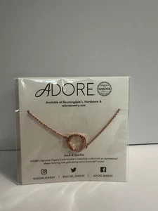 Adore Swarovski Crystal Bracelet Organic Circle Rose Gold plated Adjustable NEW - Picture 1 of 3