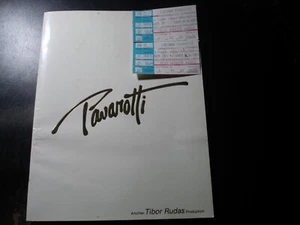 LUCIANO PAVARATTI TOUR PROGRAM WITH 2 TICKET STUBS JACKSONVILLE 1989 - Picture 1 of 3