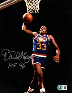 David Thompson Signed Denver Nuggets 8x10 Photo w/ HOF 96 Beckett Wit BAS COA - Picture 1 of 1