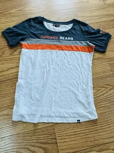CHICAGO BEARS LADIES BIBLEND STRIPED T-SHIRT - Picture 1 of 3