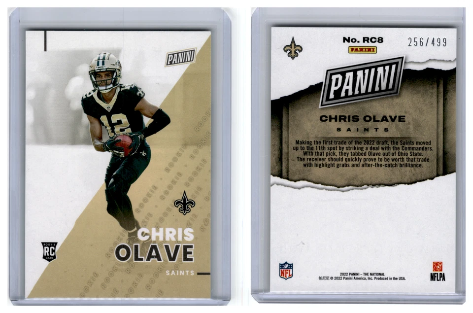 2022 Panini National Silver Pack RC Rookie Parallel Chris Olave Saints 256/499 - Image 1 of 1