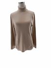 Chico’s Sweater Women’s 12 Chico’s Size 2 Turtleneck Beige Pink Casual Career