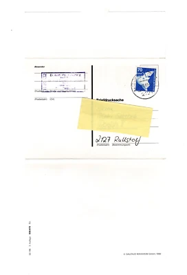 Falt- Drucksache Krankenschein Bitte Denken Sie daran - Bild 1 von 4