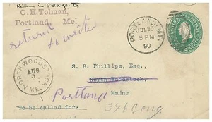 1890 North Woodstock, ME "DPO" - Bild 1 von 2