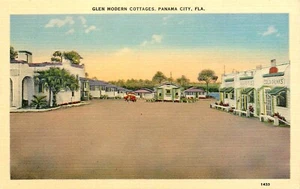 MODERN COTTAGES, PANAMA CITY, FLORIDA, VINTAGE POSTCARD (H280) - Picture 1 of 2