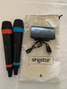 SINGSTAR Wireless Microphones PS2 PS3 PS4 + Portugal Hits FREE REGION CIB - Picture 1 of 3