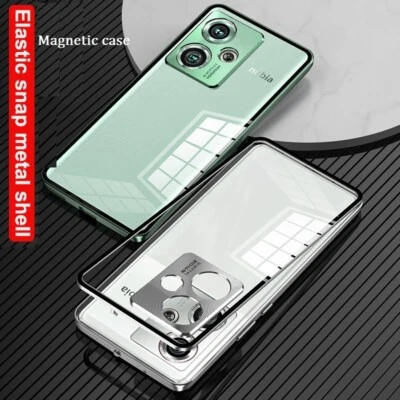 Marco de parachoques magnético de metal para ZTE nubia Z50 6,67" + estuche trasero de vidrio templado Foto 1 de 4