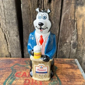 Vintage 1973 Hamm’s Bierbär Dekanter - Sammlerstück Maskottchen Flasche mit Deckel - Bild 1 von 12