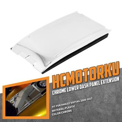 Lower Dash Panel Tank Extension Chrome Kit For Harley Softail Fat Boy 2000-2017 - Image 1 of 4